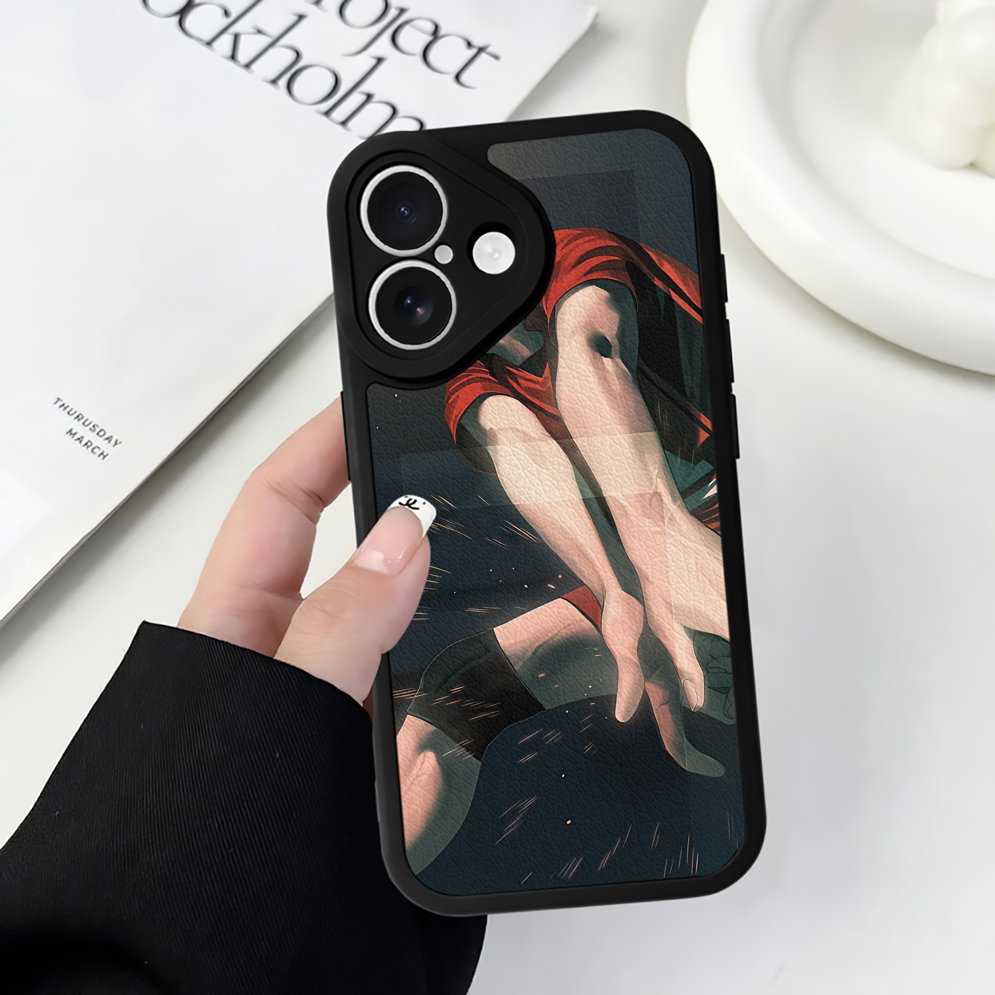 （画像用） ハイキュー!! Haikyu!! 【iPhone 16シリーズ対応】シリコンスマホケース（レザー調） 材質：シリコン